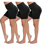 TNNZEET 3 Pack Plus Size Biker Shorts for Women – High Waisted Black Workout Yoga Shorts（2X, 3X, 4X）