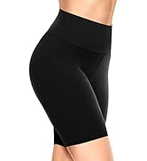 TNNZEET Biker Shorts for Women - 8"/ 5" High Waisted Tummy Control Spandex Workout Yoga Shorts wi...