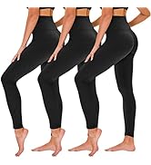 TNNZEET 3 Pack Black Leggings for Women - High Waisted Soft Maternity Workout Yoga Pants