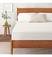 NapQueen 1.5 Inch Ventilated Memory Foam Mattress Topper, CertiPUR-US Certified, Full White