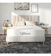 NapQueen 6 Inch Queen Size Mattress, Bamboo Charcoal Medium Firm Memory Foam Mattress, Bed in a Box