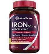 Doctor&#39;s Recipes Iron Supplement 65 mg with Vitamin C