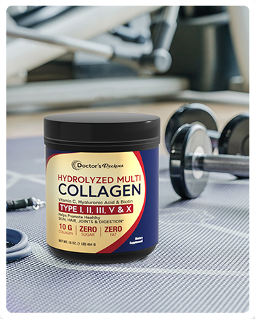 Doctor's Recipes Multi Collagen Powder - perfect for any coffee, drink, shake or baking recipe.