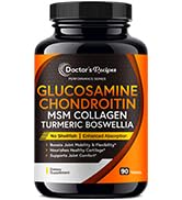 Doctor's Recipes Glucosamine Chondroitin MSM Turmeric Quercetin Joint Support Supplement 