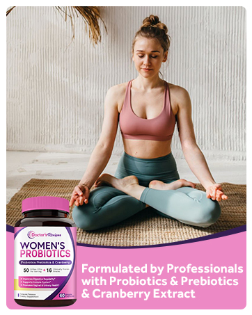 Doctor's Recipes Women's Probiotics 50B with prebiotics and cranberry extract.
