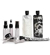 Kitsch Travel Bottle Set - 11pc Refillable Travel Size Containers | Leak Proof Toiletry Bottles &...
