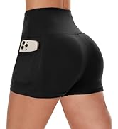 CAMPSNAIL Biker Shorts Women with Pockets - 3"/5"/8" High Waisted Workout Spandex Tummy Control G...