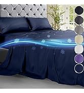 DECOLURE Cooling Bed Sheets King Set 4 pcs - Luxurious & Ultra-Soft King Size Cooling Sheets for ...