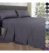 DECOLURE 100% Organic Bamboo Viscose Sheets King Size 4 pcs - Ultra Soft & Luxuriously Cooling, 1...