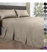 DECOLURE 100% Organic Bamboo Viscose Sheets California King Size 4 pcs - Ultra Soft & Luxuriously...