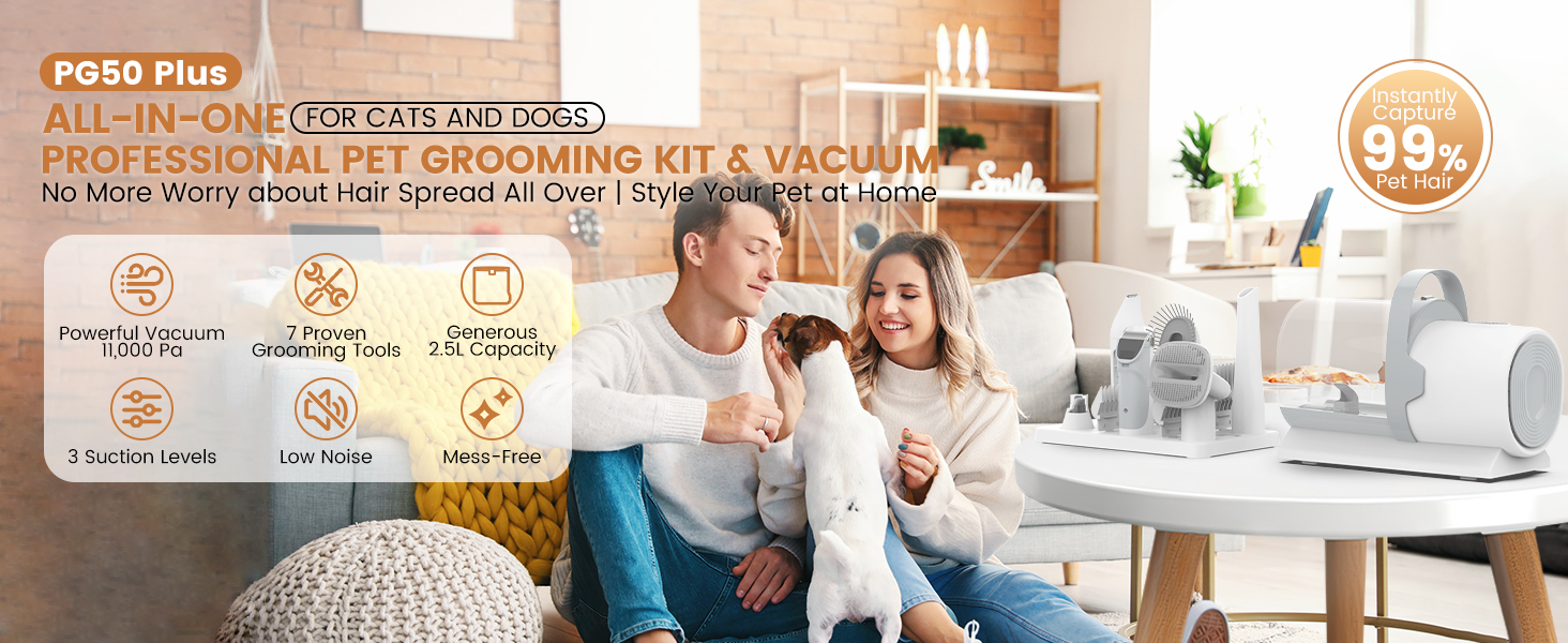 Dog Grooming Vacuum Kit