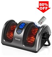 TISSCARE Shiatsu Foot Massager with Heat Foot Massager for Plantar Fasciitis, Neuropathy, Circula...