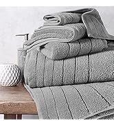 Anne Klein 6-Piece Reverie Towel Set, 2 Bath Towels, 2 Hand Towels, 2 Wash Cloths, 100% Cotton, L...