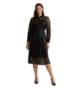 Anne Klein Women's Mixed Media A-line Shirt Dress