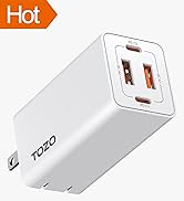 TOZO C2 USB C 65W Fast Foldable Wall Charger PD Power Adapter 4 Ports Compatible for MacBook Pro/...
