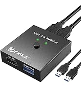 USB 3.0 Switch Selector, MLEEDA 2 in 2 Out USB Switcher for 2 Computers Share 2 USB Devices, Mous...
