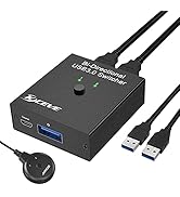 USB 3.0 Switch Selector, Bi-Directional USB Switch 2 in 1 Out / 1 in 2 Out, MLEEDA USB Switcher f...