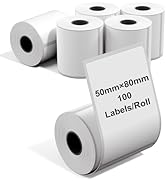 Thermal Labels for M110/M221/M220/M120/M200, 1.96" x3.15"(50x80mm), 600 Labels/6 Rolls,Compatible...