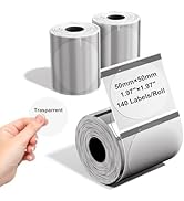 Thermal Labels for M110/M100/M220/M120/M200, Transparent Round 1.96" x 1.96"(50x50 mm),420 Labels...