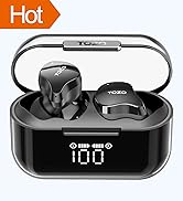 TOZO T18 Bluetooth 5.3 True Wireless Stereo Earbuds IPX8 Waterproof in Ear Headset Call Noise Red...