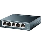 TP-Link TL-SG105, 5 Port Gigabit Unmanaged Ethernet Switch, Network Hub, Ethernet Splitter, Plug ...