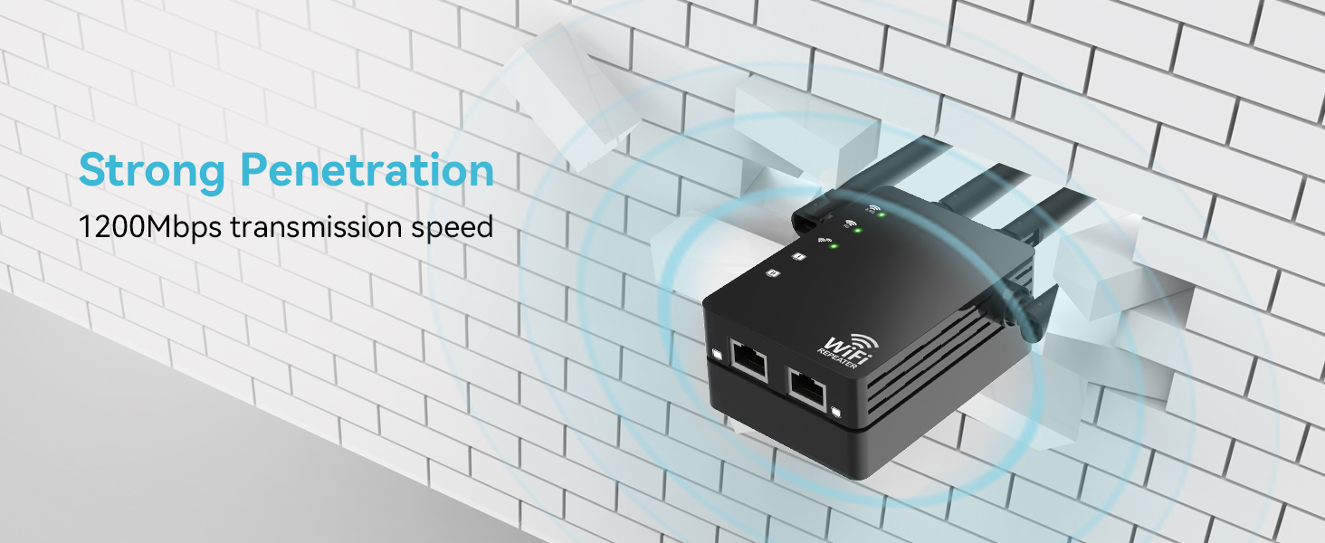 WiFi Extender Signal Booster with Ethernet Port