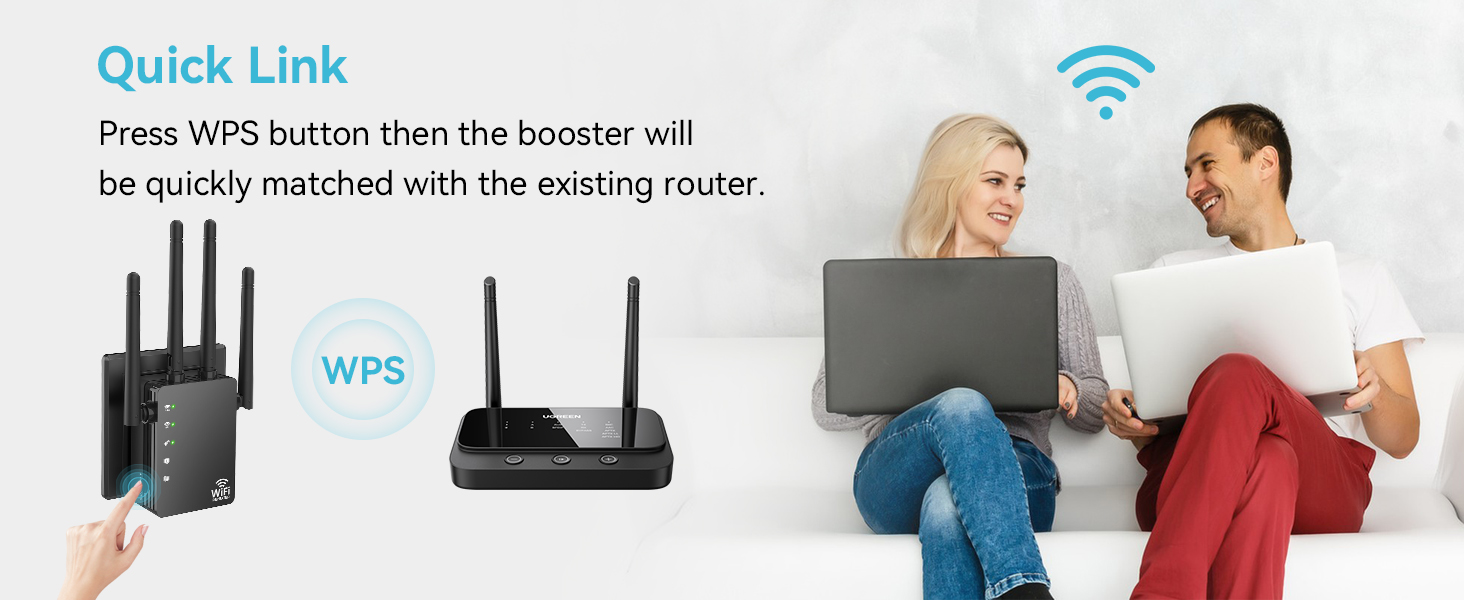 WiFi Extender Signal Booster with Ethernet Port