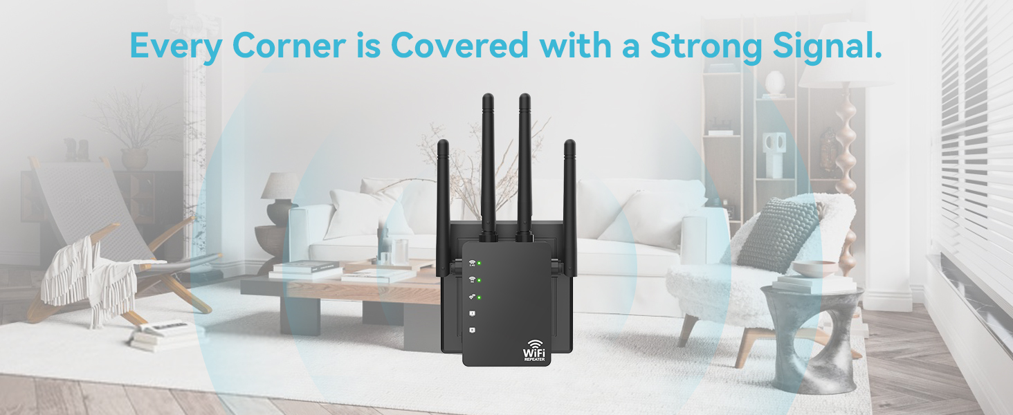 WiFi Extender Signal Booster with Ethernet Port