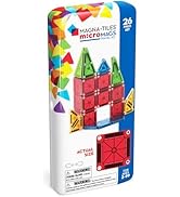 MAGNA-TILES microMAGS 26-Piece Travel Magnetic Construction Set – Bold Colors, The Original Magne...
