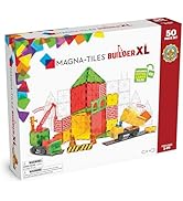 MAGNA-TILES Builder XL 50-Piece Magnetic Construction Set, The Original Magnetic Building Brand