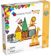 MAGNA-TILES Safari Animals 25-Piece Magnetic Construction Set, The ORIGINAL Magnetic Building Brand