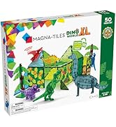 MAGNA-TILES Dino World XL 50-Piece Magnetic Construction Set, The ORIGINAL Magnetic Building Brand