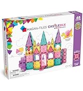 MAGNA-TILES Castle DLX 48-Piece Magnetic Construction Set, The Original Magnetic Building Brand
