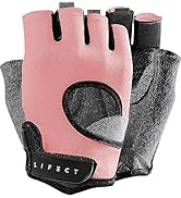 LIFECT Freedom Workout Gloves, Knuckle Weight Lifting Shorty Fingerless Gloves with Curved Open B...