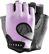 LIFECT Freedom Workout Gloves, Knuckle Weight Lifting Shorty Fingerless Gloves with Curved Open B...