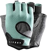 LIFECT Freedom Workout Gloves, Knuckle Weight Lifting Shorty Fingerless Gloves with Curved Open B...