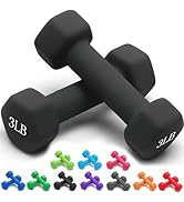 Portzon Weights Dumbbells 10 Colors Options Compatible with Set of 2 Neoprene Dumbbells Set,1-15 ...