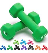 Portzon Weights Dumbbells 10 Colors Options Compatible with Set of 2 Neoprene Dumbbells Set,1-15 ...