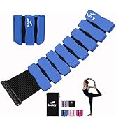 Adjustable Ankle Weights Wrist Weights for Women Men Set of 2 (1lb Each), Silicone Arm Weight Pil...