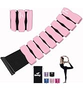 Adjustable Ankle Weights Wrist Weights for Women Men Set of 2 [1 lb Each], Silicone Wrist Weight ...