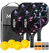 Pickleball Paddles, USAPA Approved Fiberglass Surface Pickleball Set with 4 Pickleball Rackets,4 ...