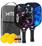 Pickleball Paddles, USAPA Approved Pickleball Paddles Set of 2, Fiberglass Surface Pickleball Set...