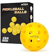 MTEN Pickleball Balls,12 Pack 40 Holes Outdoor Pickleball Balls, High Bounce True Flight & Durabl...