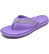 KuaiLu Women's Non-Slip Casual Flip Flop Thong Sandals