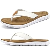 KuaiLu Comfortable Flip Flops for Women with Arch Support Summer Beach Walking Thong Sandals Slip...