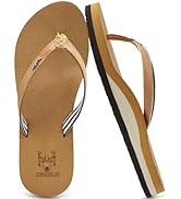 KuaiLu Womens Arch Support Flip Flops Comfortable Yoga Mat Slip on Summer Beach Walking Thong Cus...