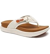 KuaiLu Womens Orthotic Cushion Flip Flops Sport Recovery Walking Sandals for Women with Comfortab...