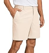CRZ YOGA Men's All Day Comfy Golf Shorts - 7"/9" Stretch Lightweight Flat Front for Casual Work w...