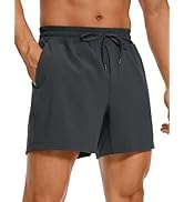 CRZ YOGA Men's Linerless Workout Shorts - 5'' Lightweight Quick Dry for Running Sports Athletic G...