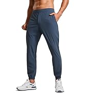 CRZ YOGA Athletic Joggers for Men - 29"/31" Lightweight Running Training Pants with Zip Pockets a...